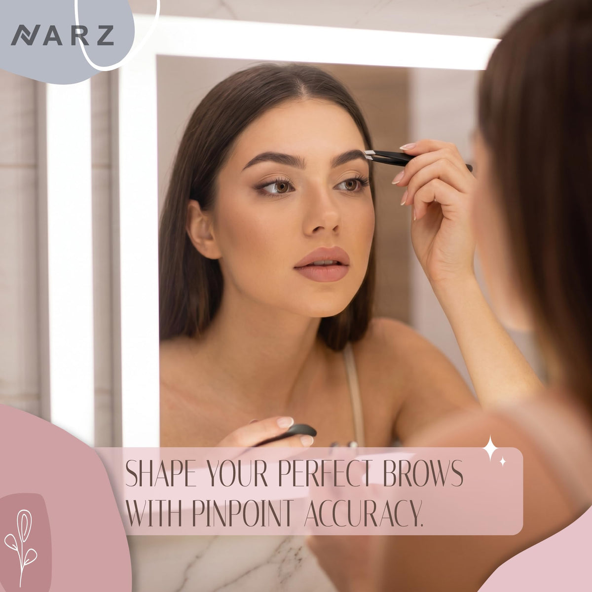 NARZ 1 Piece Professional Tweezer for Facial Hair Women & Men Stainless Steel Precision Tweezers for Ingrown Hair Tweezers for Men & Women (Shiny Black)