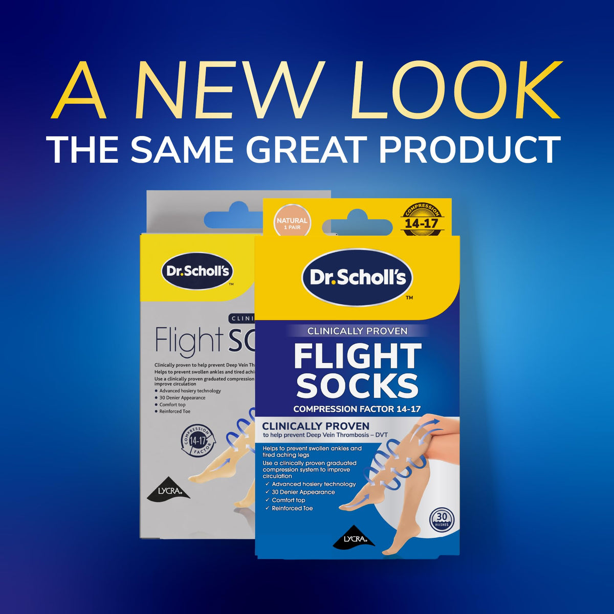 Dr. Scholl's Flight Socks - Clinically Proven Compression Socks for Flight Travel - Help Prevent Swollen Ankles and Deep Vein Thrombosis