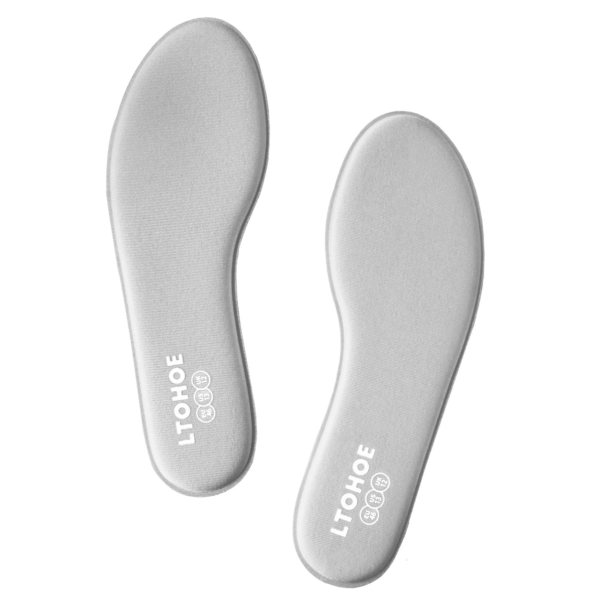 Memory Foam Insoles for Men and Women, Cushioned Shoe Insoles for Running Shoes, Trainers, Work Boots and Walking Shoes, Shock Absorbing Foot Pain Relief Comfort Inner Soles UK Size 3 to 12