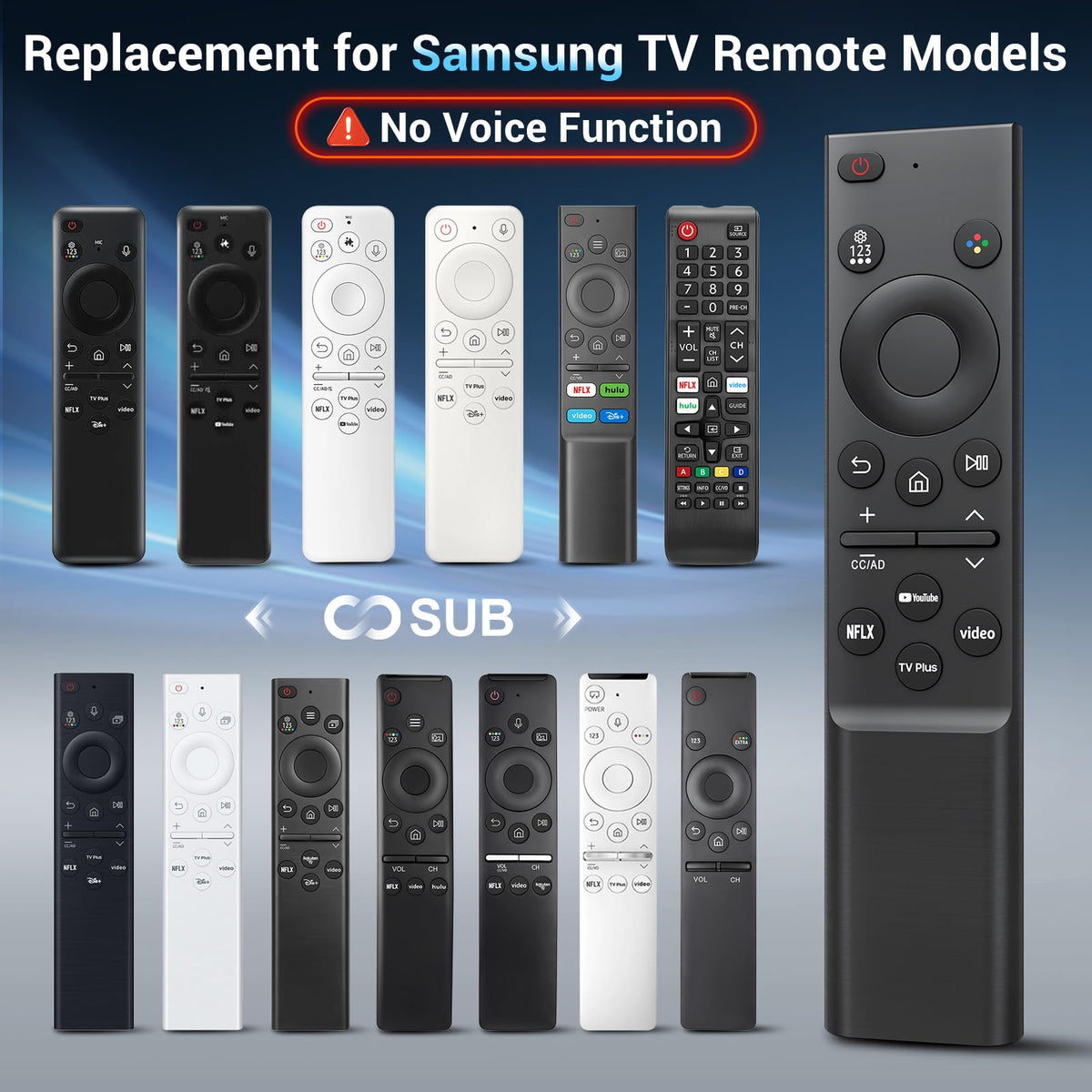 Universal for Samsung TV Remote Replacement【2 Pack】