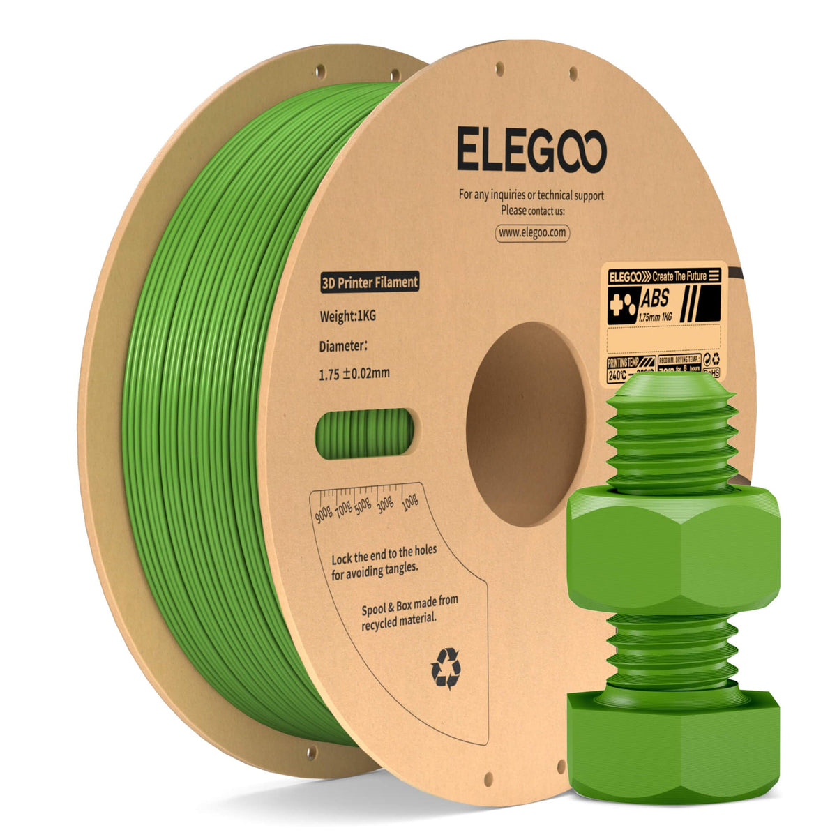 ELEGOO TPU Filament 1.75mm Grey 1KG, 95A Flexible Soft 3D Printing Filament 1KG Spool(2.2lbs) Fits for Most FDM 3D Printers
