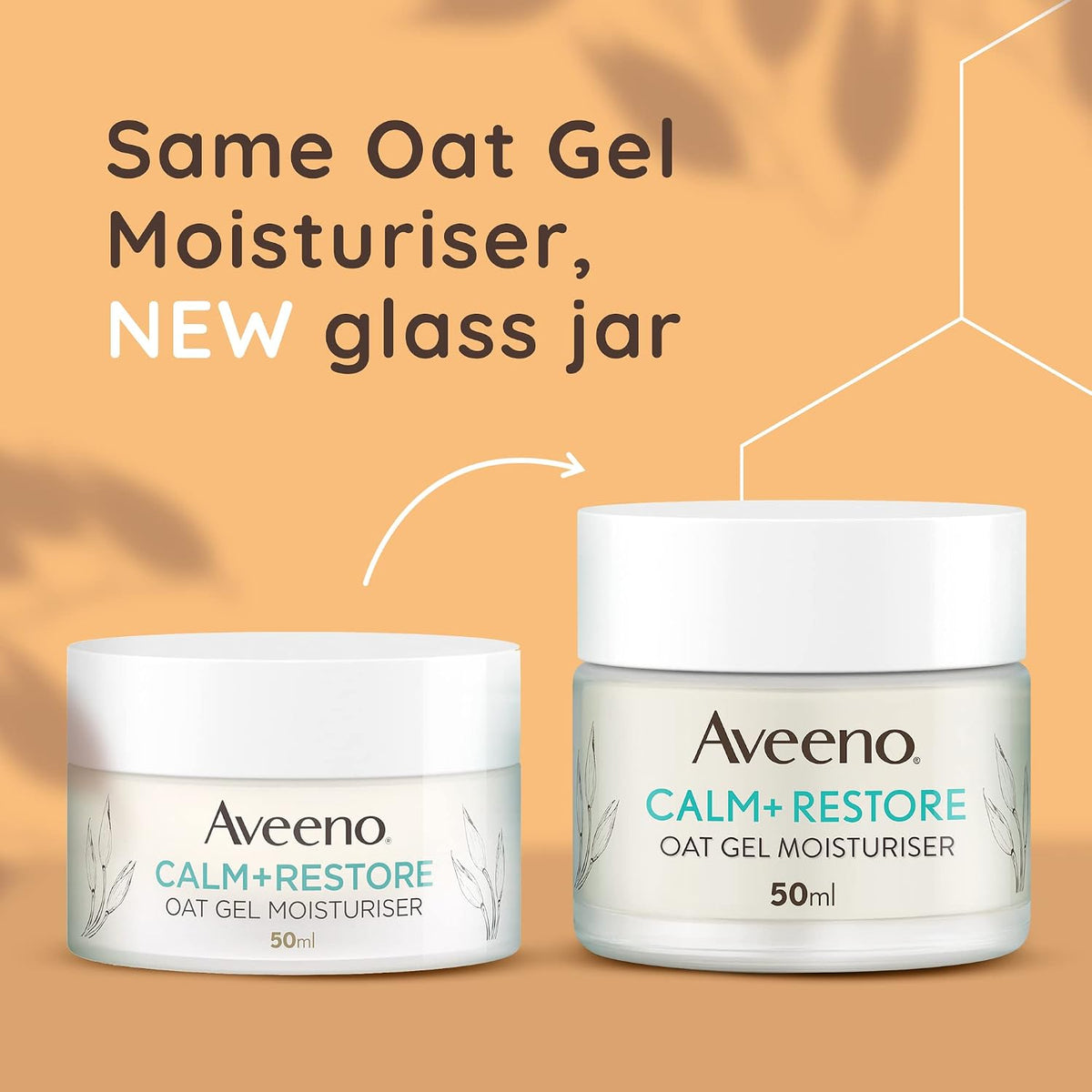 Aveeno Face Calm+Restore Oat Gel Moisturiser for Sensitive Skin (1x 50ml)