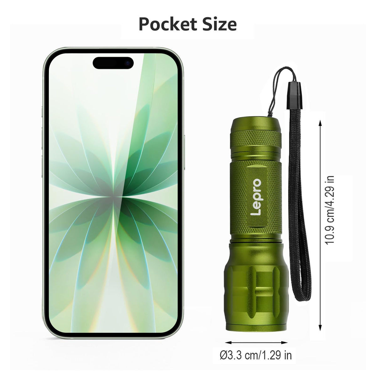 Lepro LE LED Torch Battery Powered, Camping Flashlight, Adjustable Focus