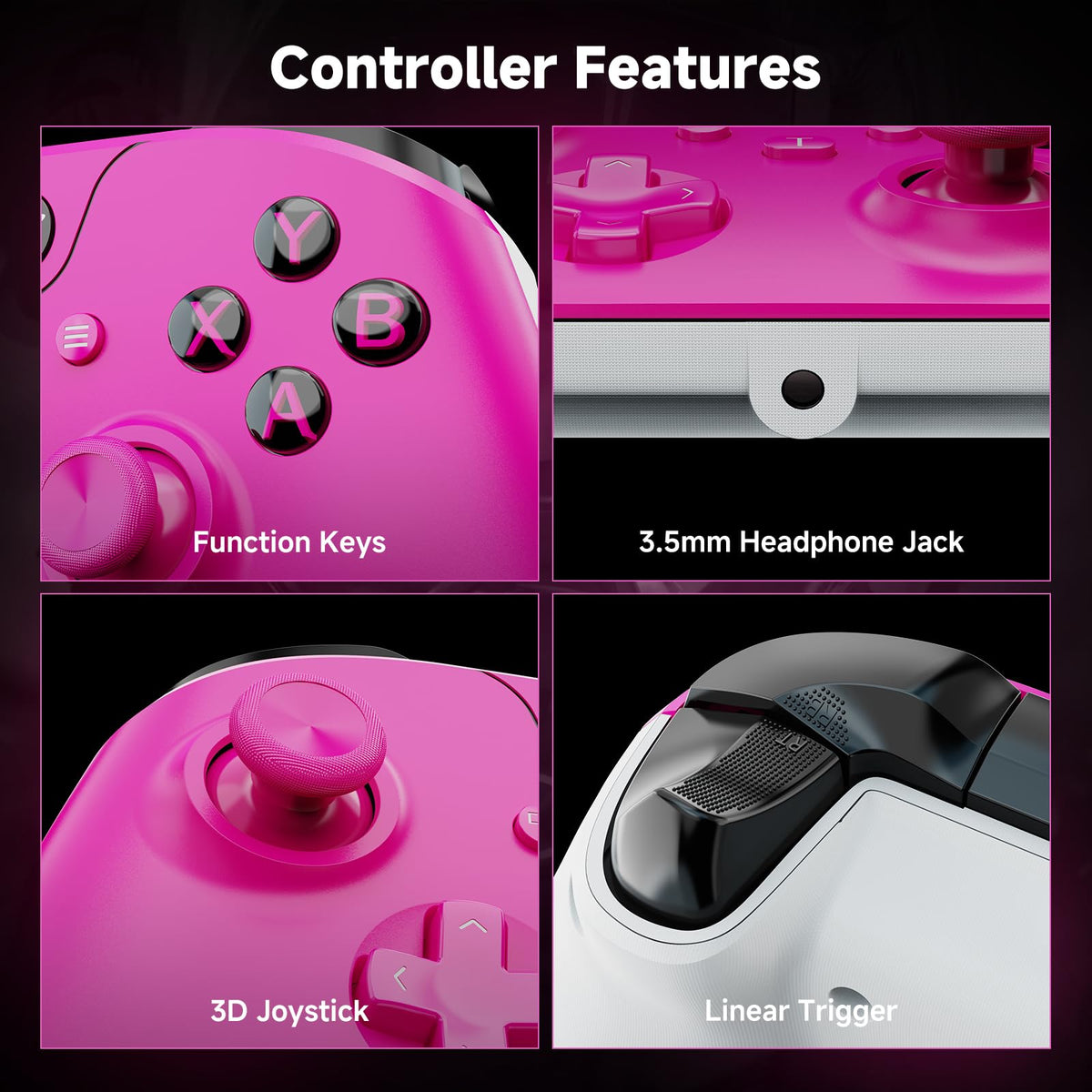 YCCTEAM Wired Controller for Xbox One, Wired Xbox one USB Gamepad Controller Compatible with Xbox One/S/X/PC Windows 10/11 with 3.5mm Headset Audio Jack (black)
