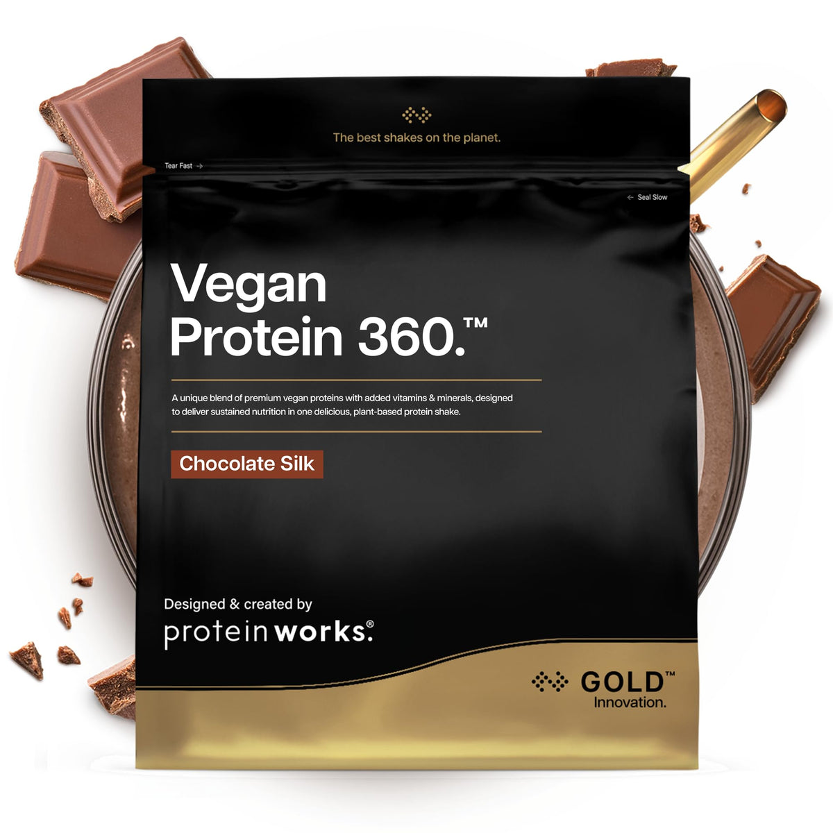 Protein Works | Vegan Protein 360 - Gold, Chocolate Bueno, 1kg