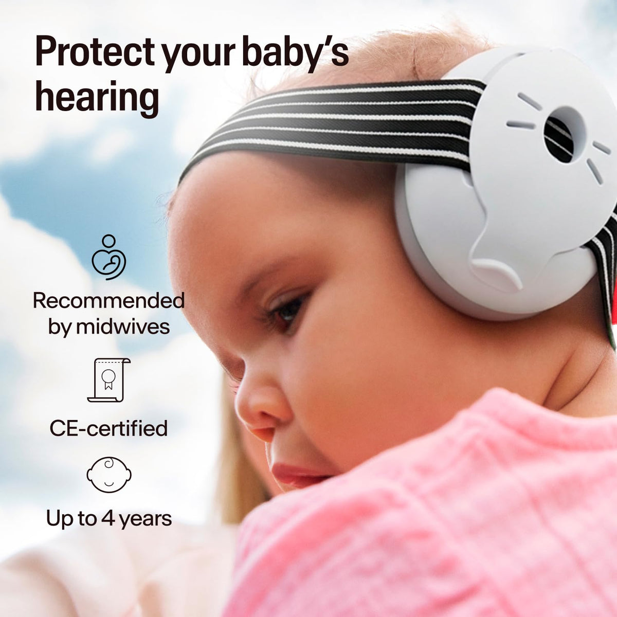 Alpine Muffy Baby Comfort Ear Defenders, Adjustable up to 48 months, Green