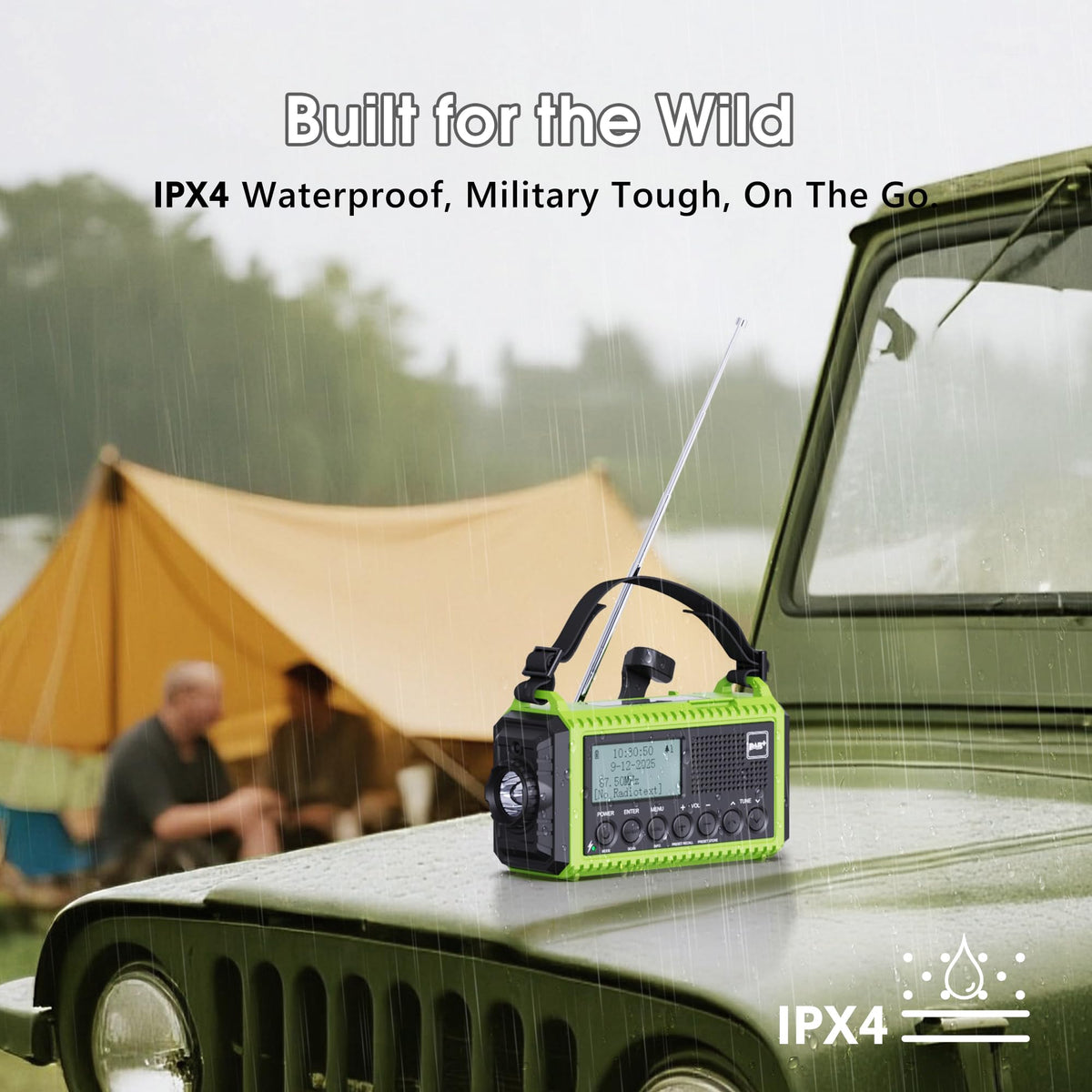 ROCAM Wind up Radio Solar, Battery, Torch, Portable DAB Radio