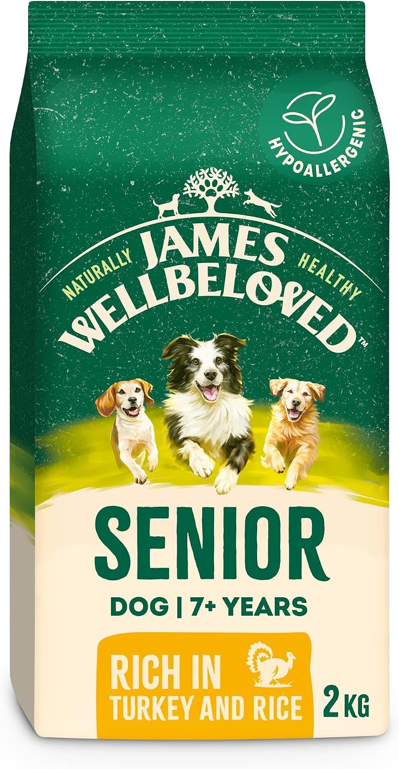 James Wellbeloved Dog Senior Hypoallergenic Dry Food Turkey and Rice 2 kg