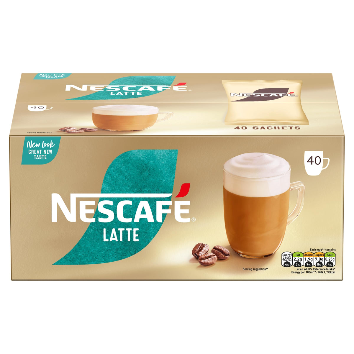 NESCAFÉ Latte Instant Coffee Sachets - 72 x 18g