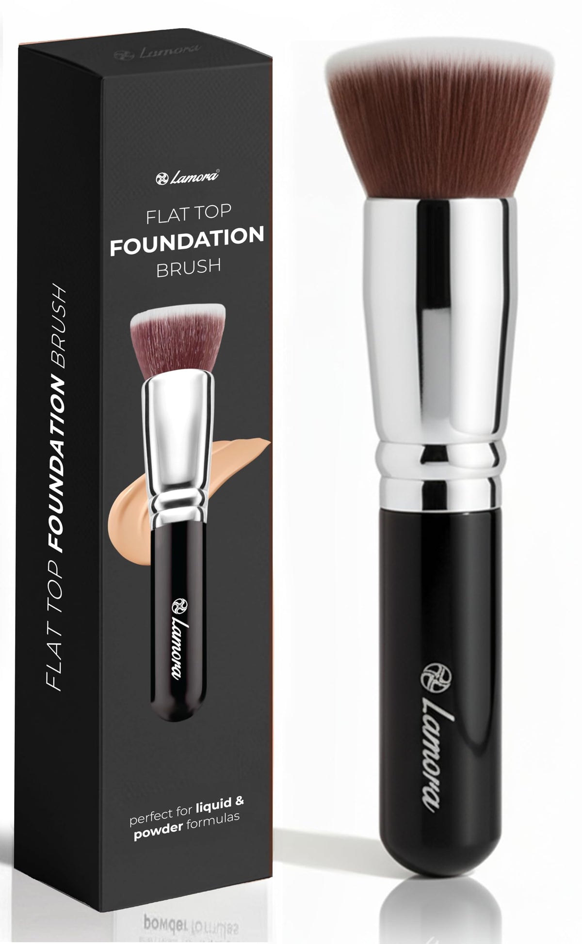 Make Up Brush Foundation Kabuki Flat Top, Perfect For Blending Liquid Cream