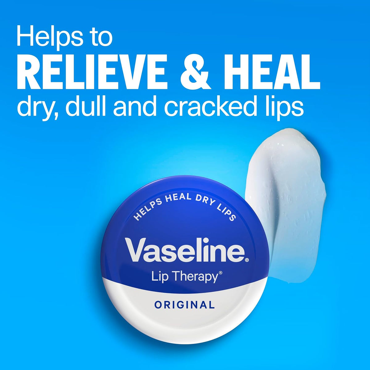 Vaseline Lip Therapy Original Tin, 20 g (Pack of 1)