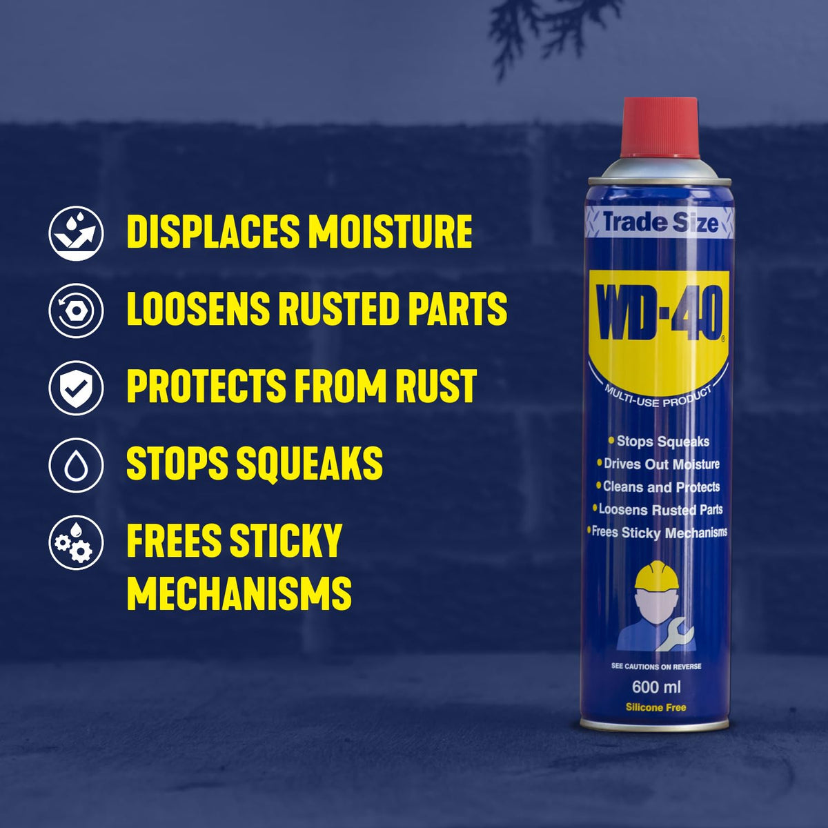 WD-40 Multi-Use Lubricant Spray, Trusted Formula, Multi-Purpose, 600ml