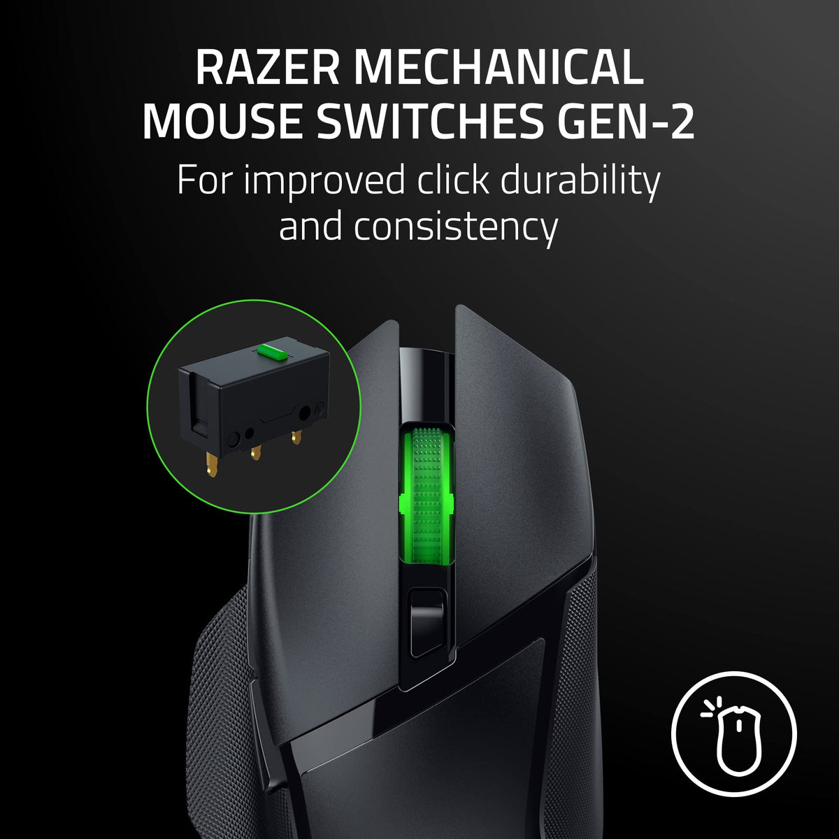 Razer Basilisk V3 - Wired Customisable Gaming Mouse (10+1 Programmable Buttons, HyperScroll Tilt Wheel, 11 Chroma RGB Lighting Zones, Optical Mouse Switches, Focus+ 26K DPI Optical Sensor) Black