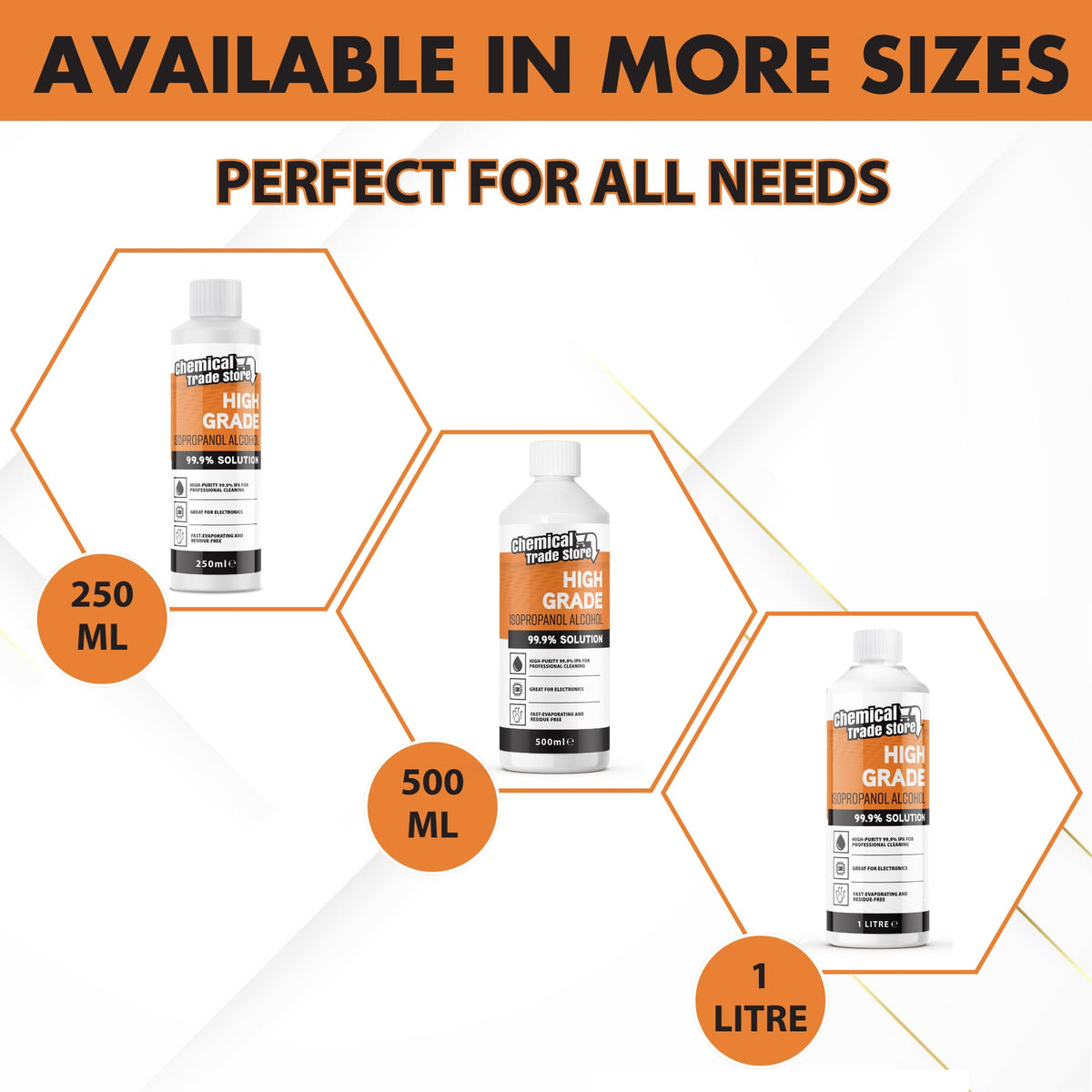 Isopropanol Alcohol 99.9%, 1 Litre - High-Purity Isopropyl Alcohol IPA, Solvent & Cleaner For Electronics, PC & Phone Cleaning, Ink Removal, Surface Prep, Lab & Industrial Use