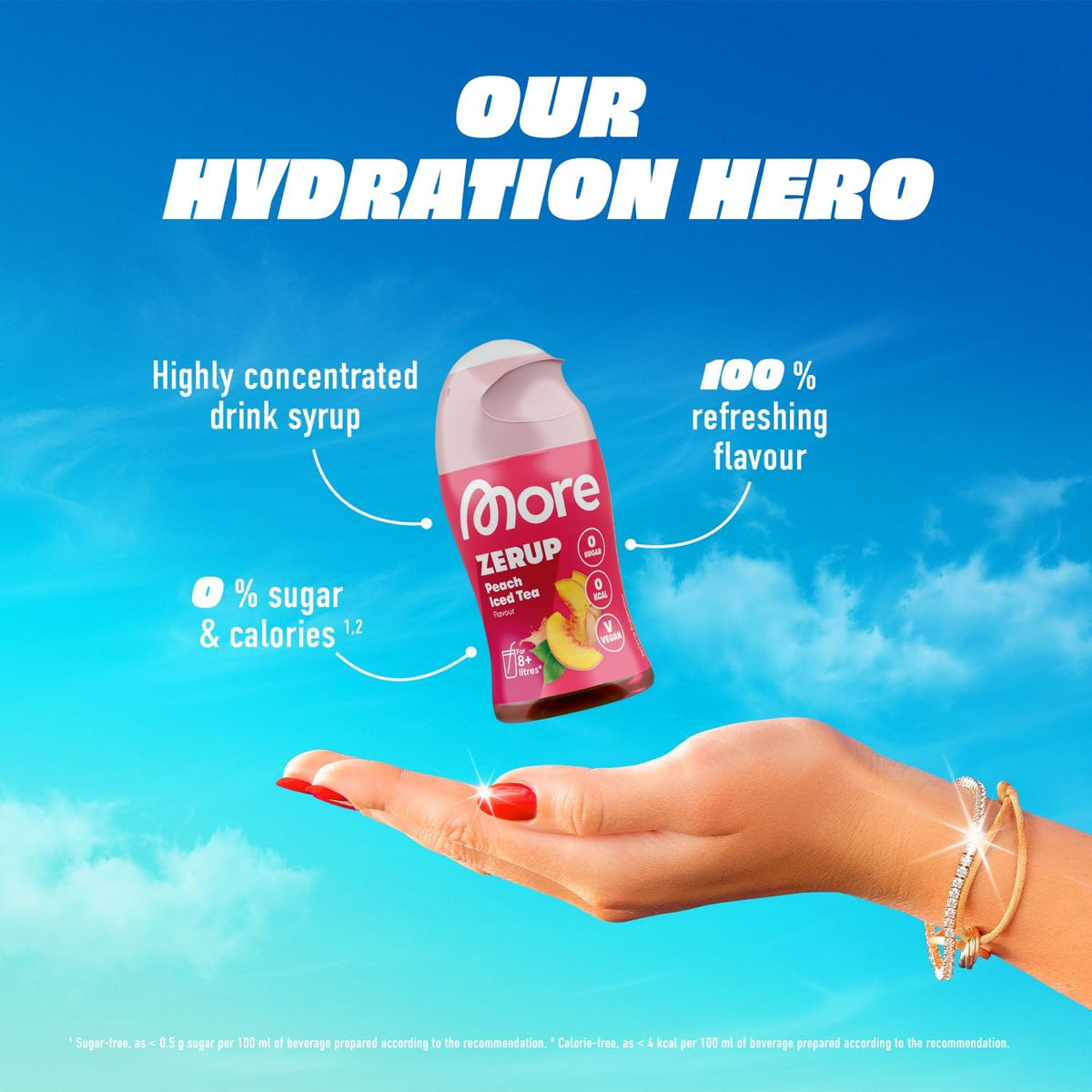 MORE Zerup, Zero Calorie Syrup with Real Fruit Extracts, Peach Iced Tea