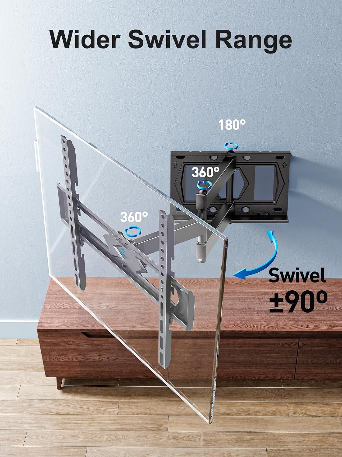 PERLESMITH TV Wall Bracket, for 26-60 Inch Television up to 40 kg