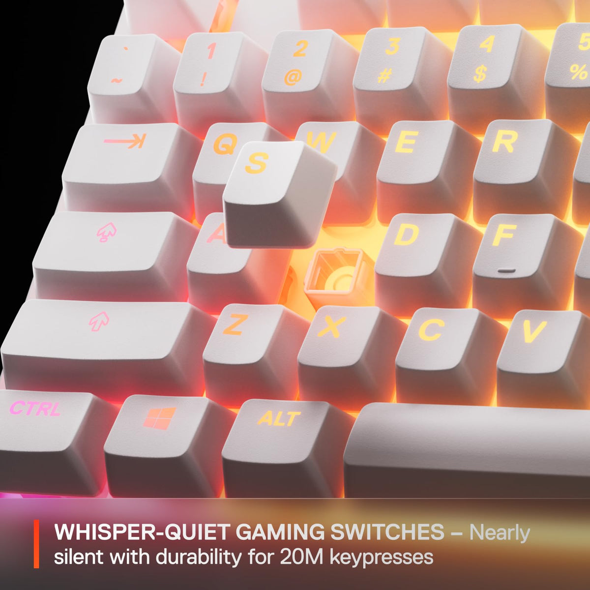 SteelSeries Apex 3 TKL Gaming Keyboard - Silent Keyboard, Tenkeyless PC Keyboard - 8-Zone RGB Illumination - IP32 Water & Dust Resistant - English QWERTY Layout, Black