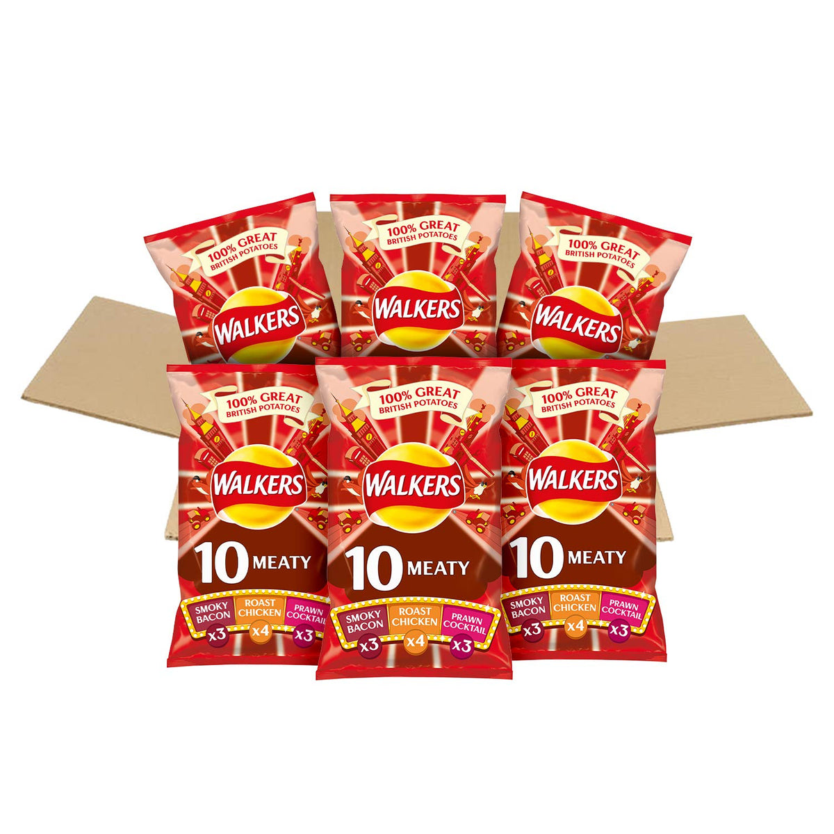 Walkers Baked Snacks Sea Salt 6 x 22g