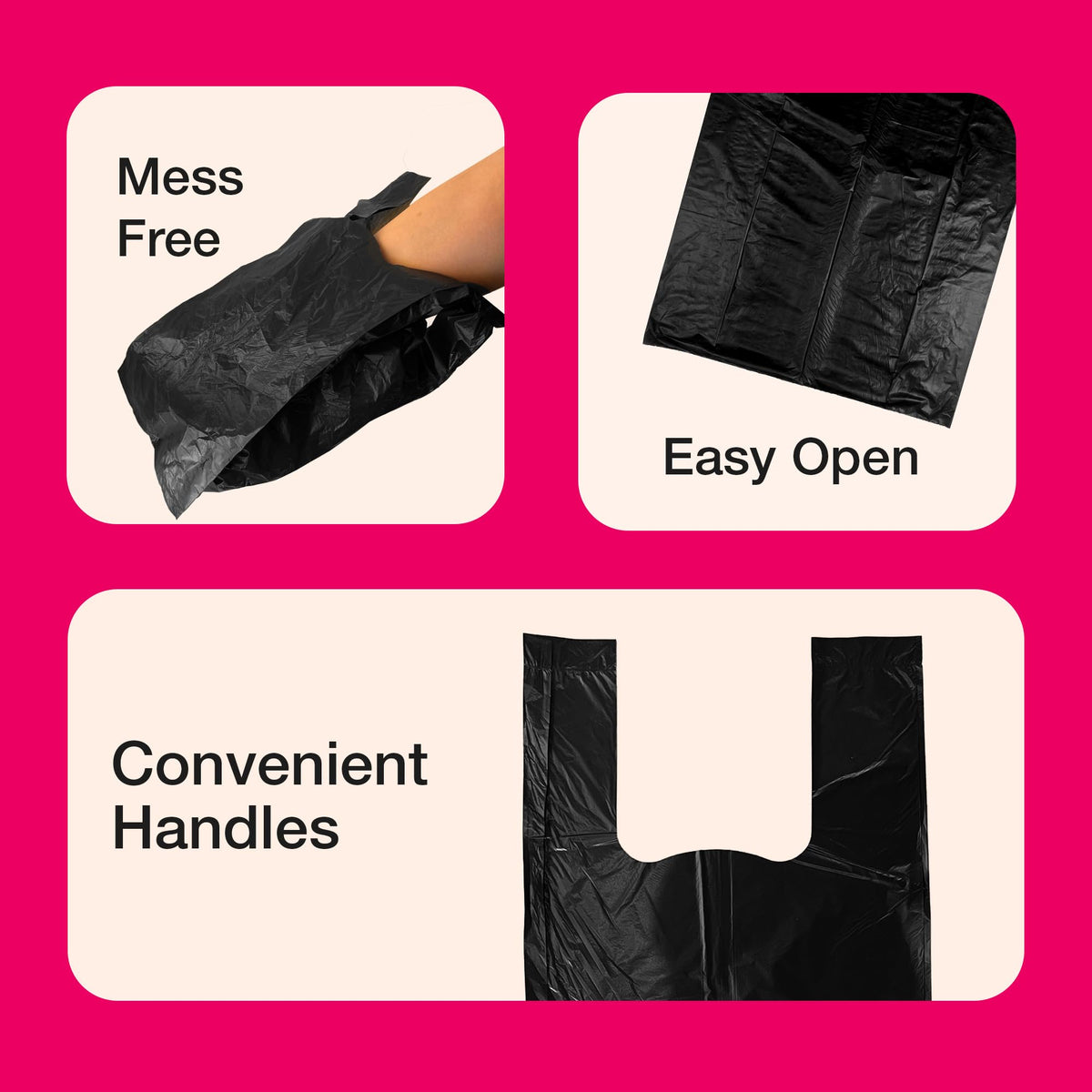Petface No Mess Degradable Poop Bags With Tie Handles (Pack of 100)