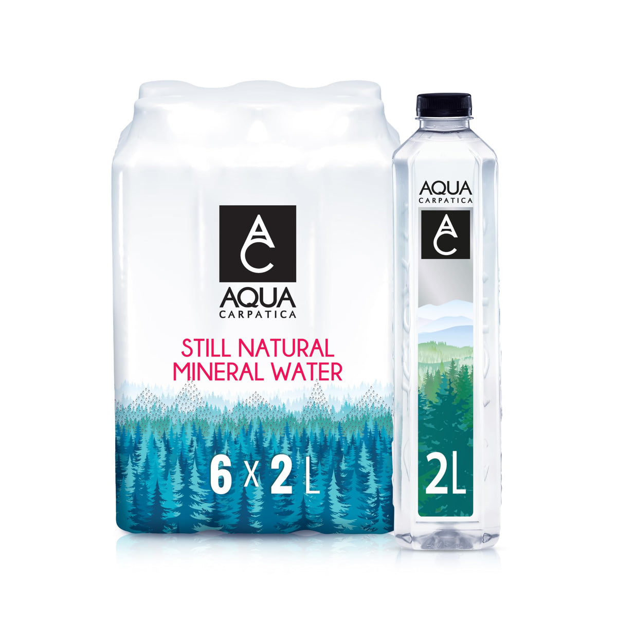 AQUA Carpatica Still Mineral Water, Naturally Alkaline, PET, 6 x 500ml