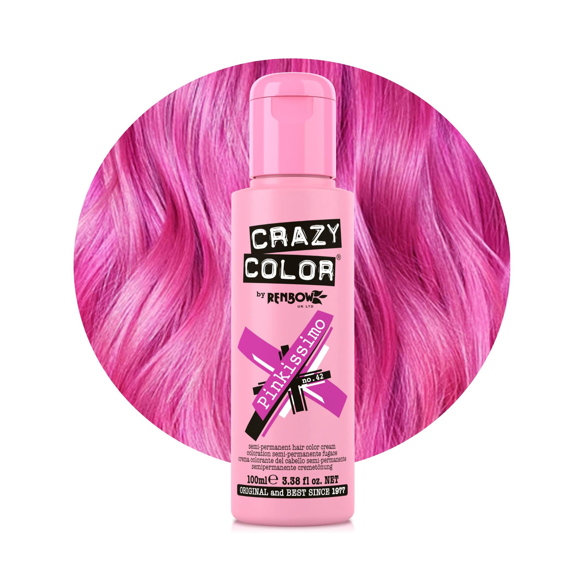 Crazy Color Cyclamen Pink Hair Dye 100ml