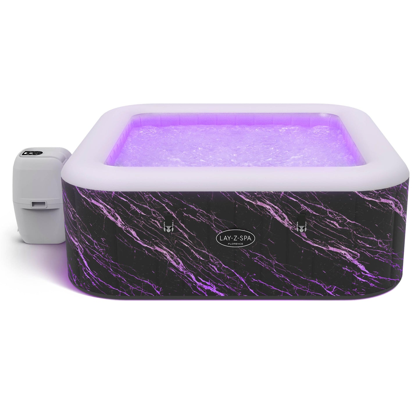 Lay-Z-Spa Paris Luxe AirJet Inflatable Hot Tub with 140 AirJets, LED Lighting System, FreezeShield, Energy-Saving Timer & Ultra-Durable TriTech Construction, Fits Up to 6 People