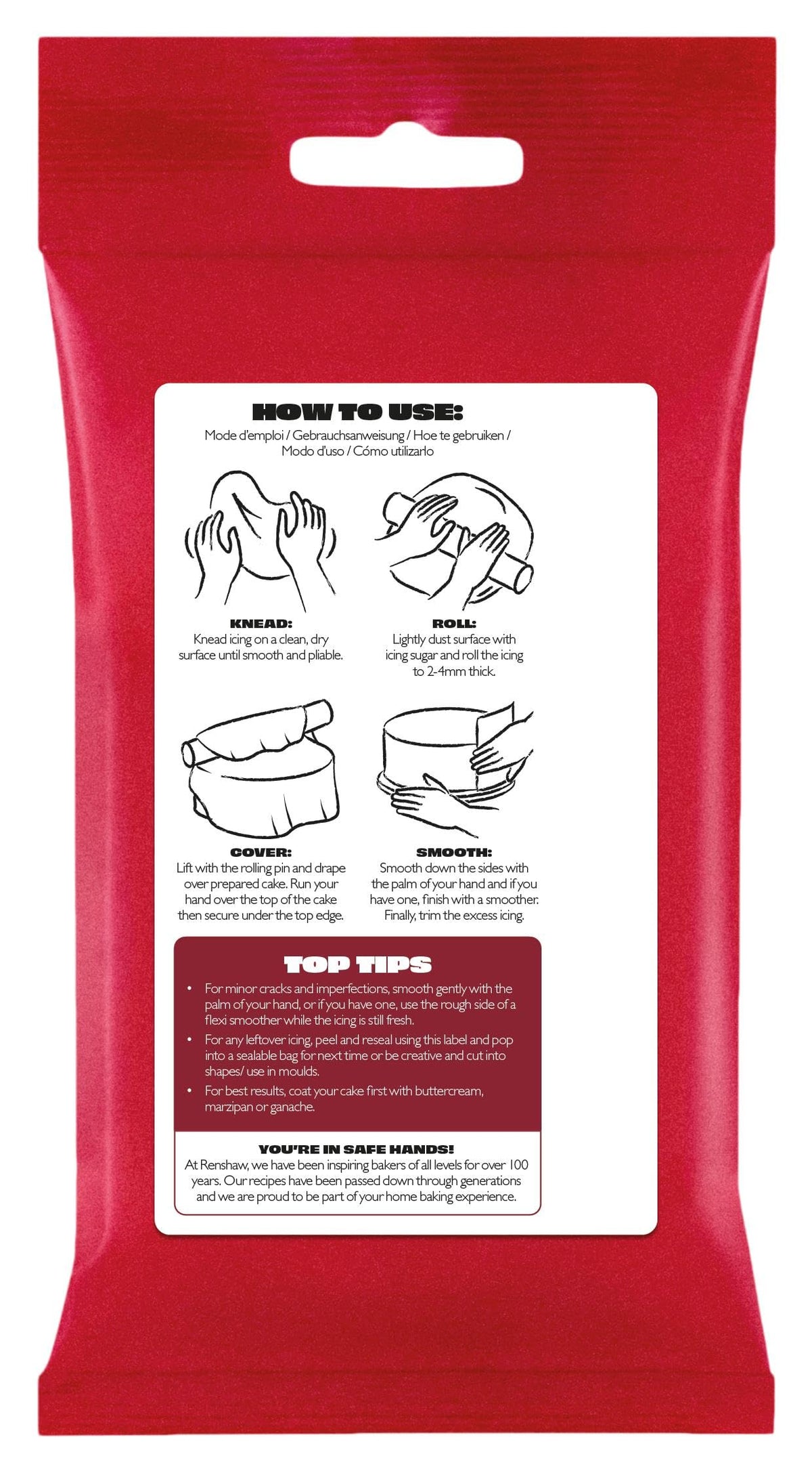 Renshaw White Ready to Roll Fondant Icing, 500 g (Pack of 1)