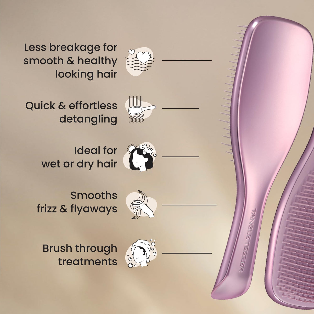 Tangle Teezer The Ultimate Detangler Straight to Curly Hairbrush