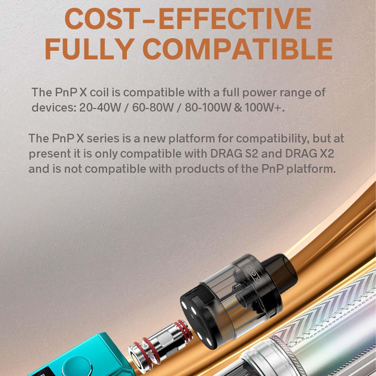 VOOPOO PNP X Coils 5 Pack - 0.15 ohm, 0.2 ohm, 0.3 ohm, 0.6 ohm for DTL/RDL/MTL Vaping, Mesh Coils, Leak Proof Design, No Liquid, No Nicotine (0.3 ohm (32-40W))