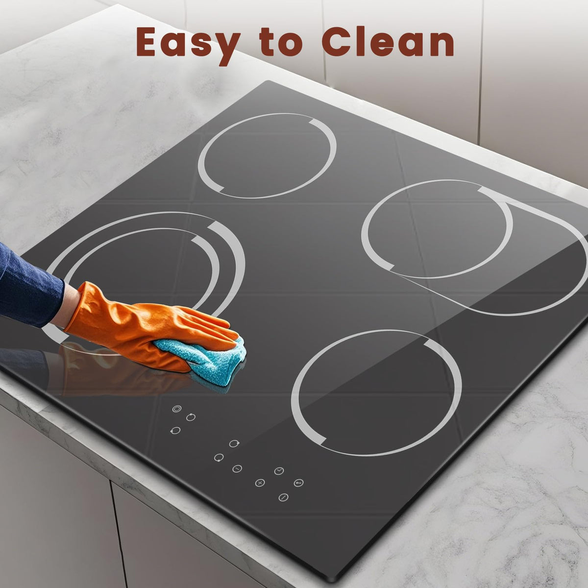 Portable Ceramic Hob, Pulg in Single Electric Hob 3600W