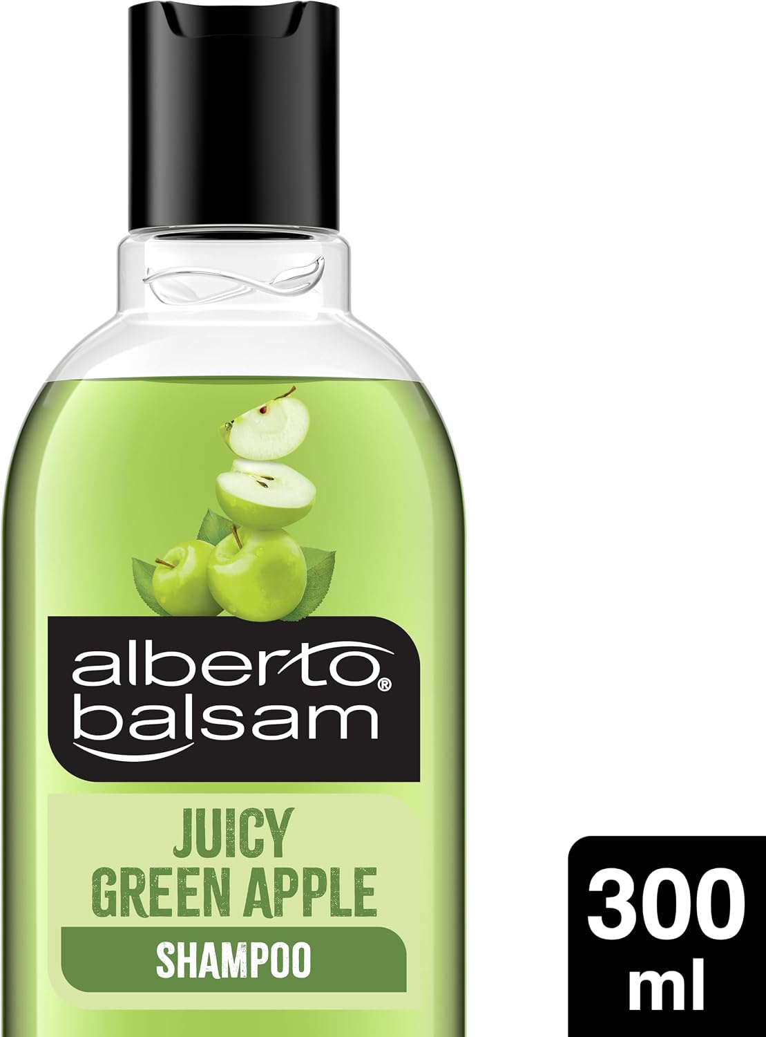 Alberto Balsam Juicy Green Apple Shampoo - 300ml - 24HR Fragrance - Pro-Vitamin B5 - All Hair Types