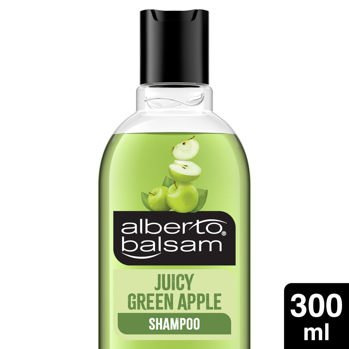 Alberto Balsam Juicy Green Apple Shampoo - 300ml - 24HR Fragrance - Pro-Vitamin B5 - All Hair Types