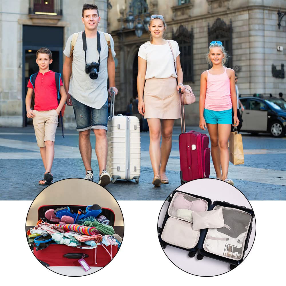 OSDUE Packing Cubes for Suitcase, 8PCS Thickening Travel Organiser Packing Bags Lightweight Travel Accessories Organizers Essentials Clothes Shoes Cosmetics Toiletries Storage Bags