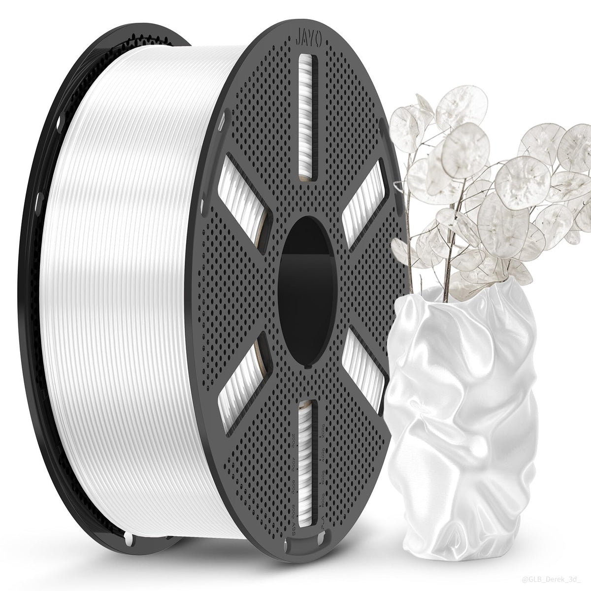 JAYO PLA+ 3D Printing Filament 1.75 mm, 1.1KG (2.4lbs) Spool Black
