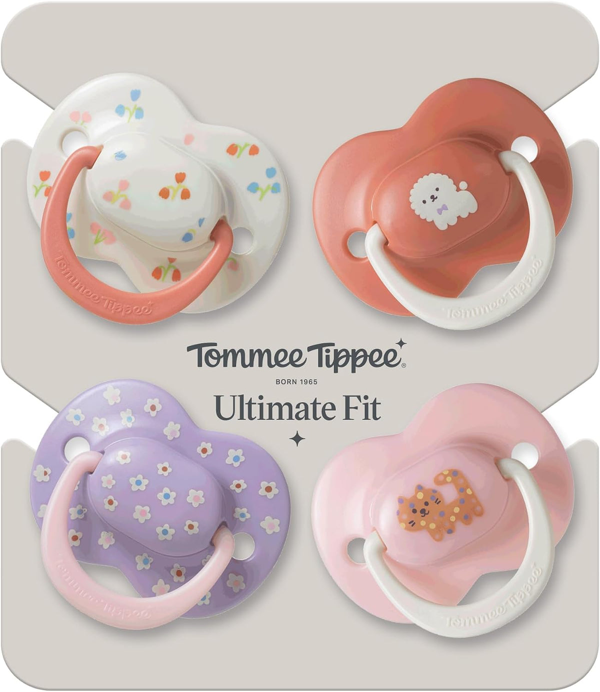 Tommee Tippee Ultimate Fit Orthodontic Dummy 6-18m Silicone Pack of 4