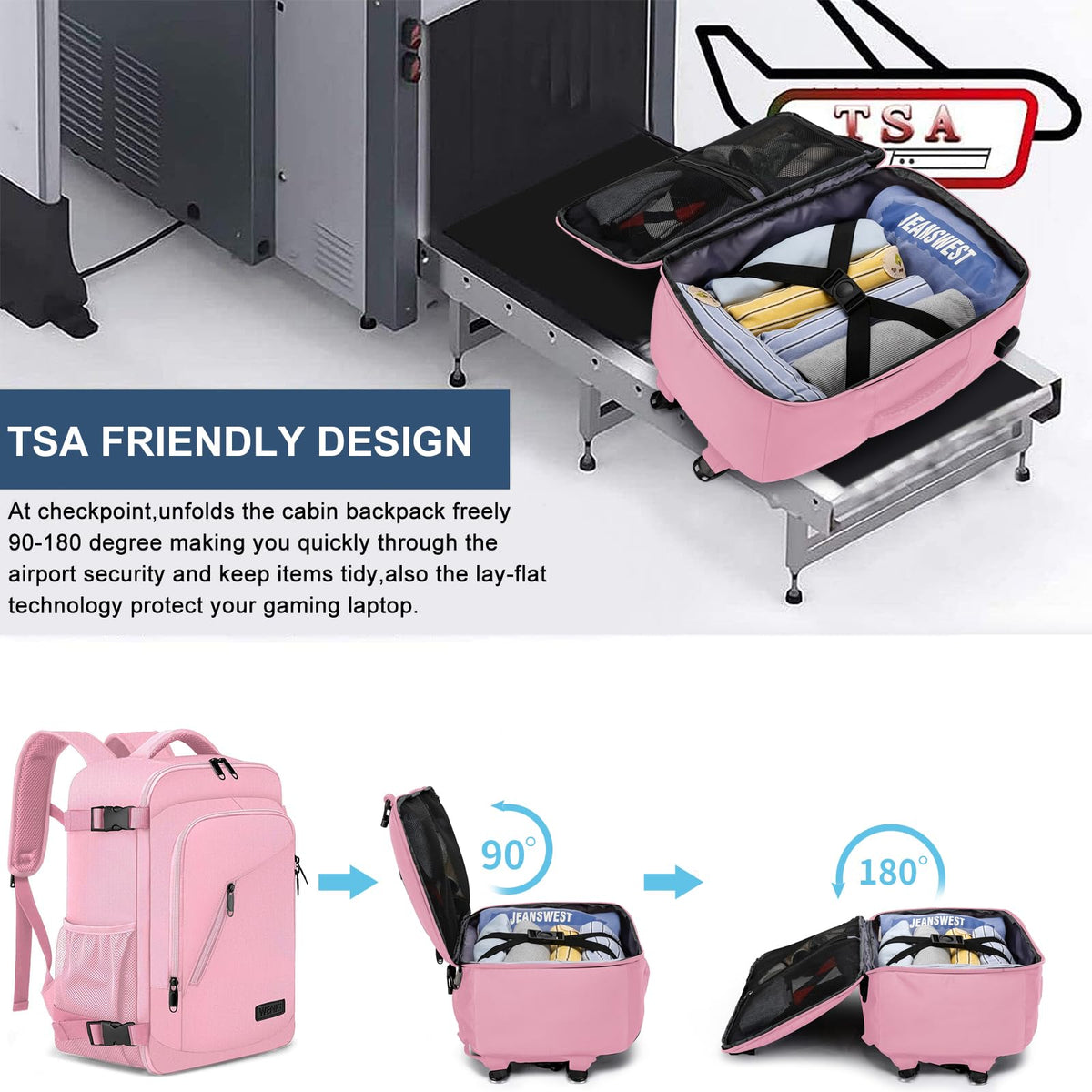 Ryanair Cabin Bags 40x30x20 Underseat 24L Small Travel Backpack Cabin Size