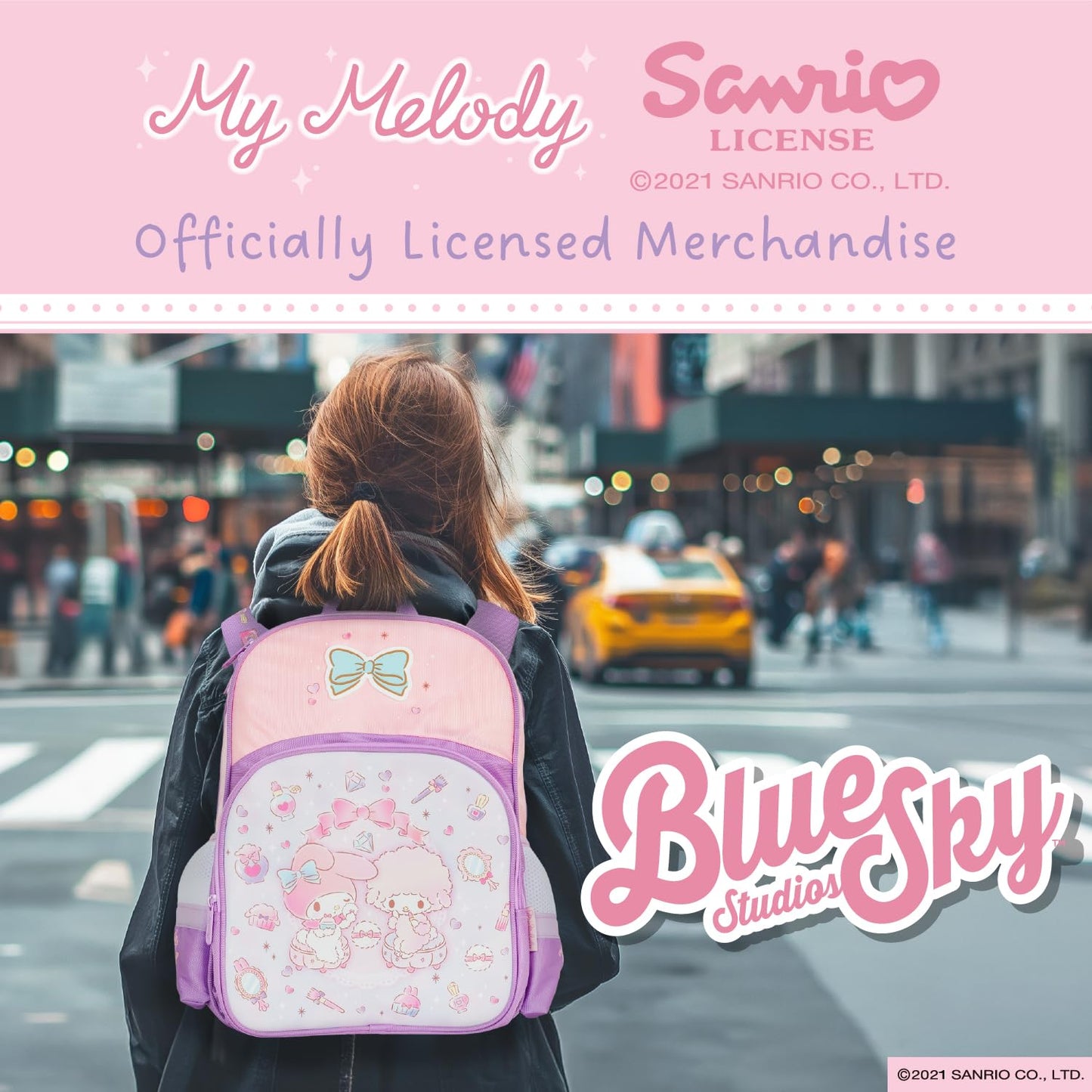 Blue Sky Studios KPop Demon Hunters HUNTR/X Backpack - Official Merchandise - Lightweight Kids School Bag with Padded Straps, Front Pocket & Silver Holographic Details - 36cm K-Pop Purple Rucksack