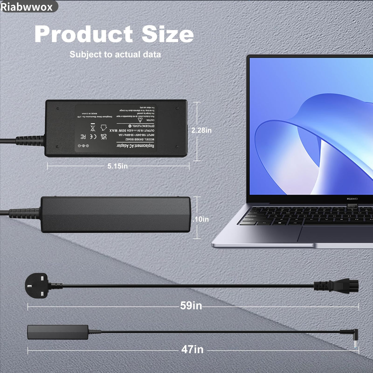 4.5 X 3mm 65W Laptop Charger Compatible with Dell Inspiron 15