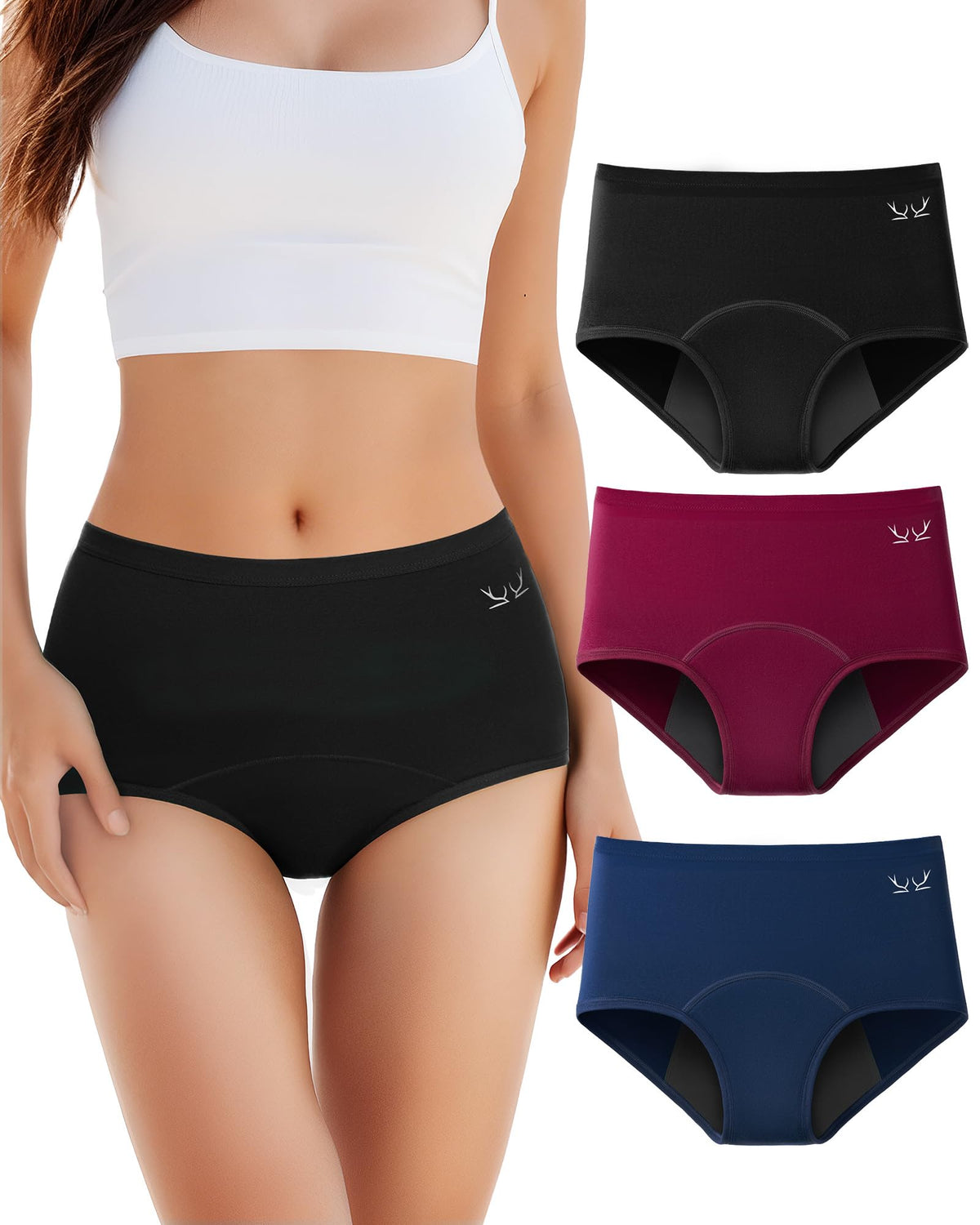 TANSTC Period Pants for Women, Heavy Flow Leakproof Menstrual Knickers