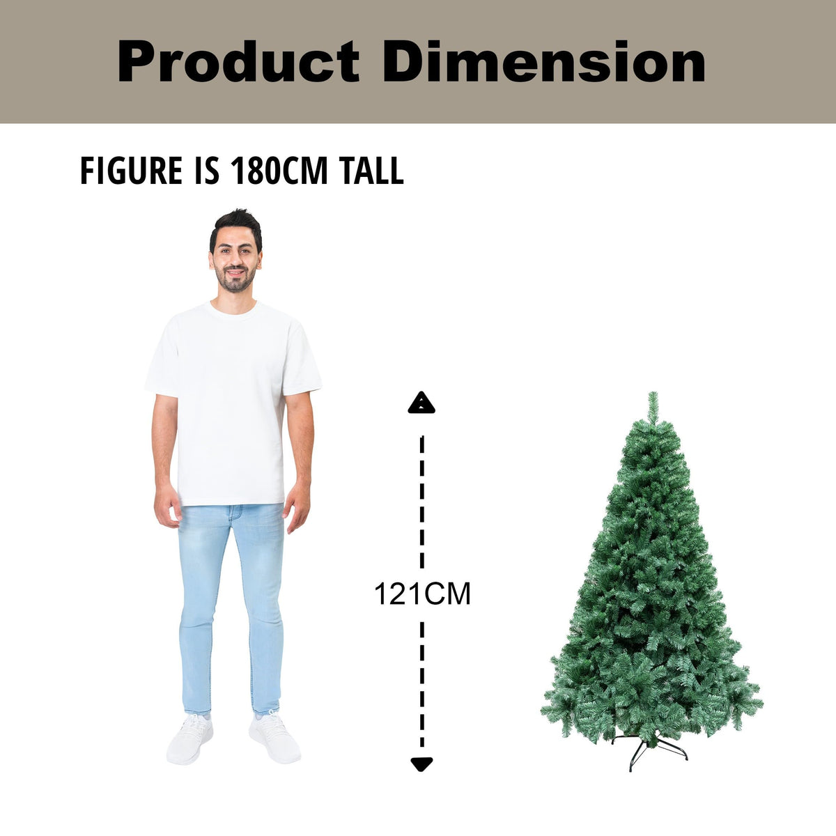 SHATCHI 6ft/1.8m Alaskan Pine Green Artificial Christmas Tree Bushy 550 Tips Xmas Home Decorationations Decorations