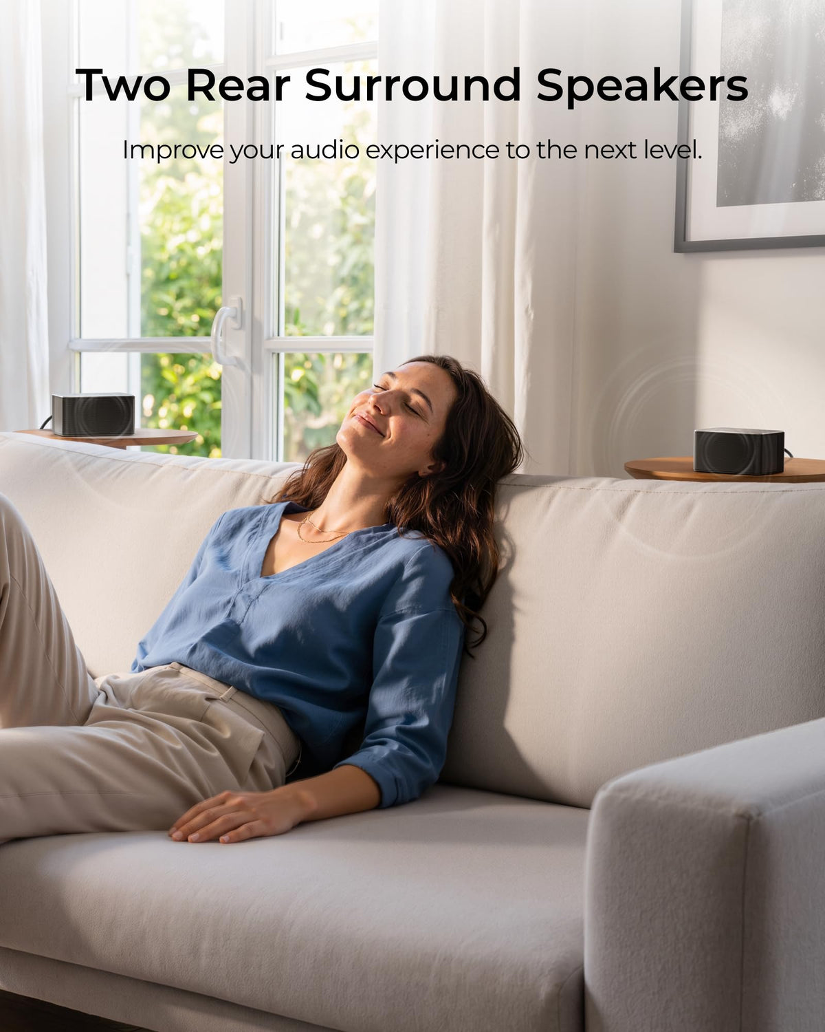 ULTIMEA 9.1ch Surround Sound System with Dolby Atmos, 2 Rear Speaker, 6.5" Wireless Subwoofer, RGB Light, App, Detachable Surround Sound System for Home Theater, Peak Power 470W, HDMI eARC, Apollo S90