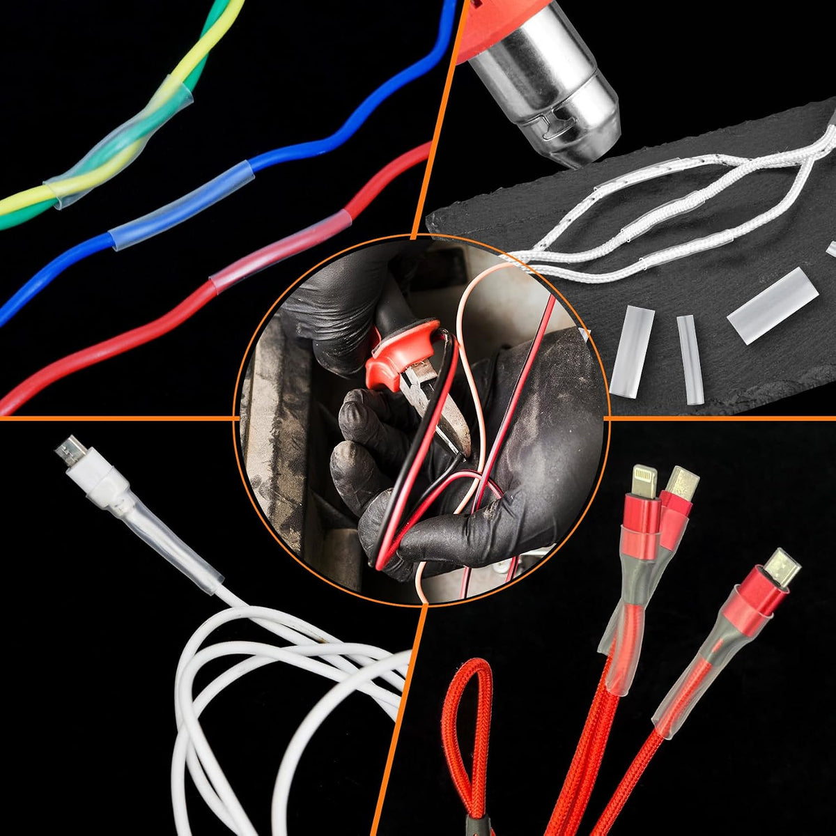 ASHINER Clear Heat Shrink Tubing Kit - 580Pcs EVA Material in 11 Sizes - Ideal for Electrical Insulation, Repairs, and Wire Connectors with User-Friendly Design and Storage Case