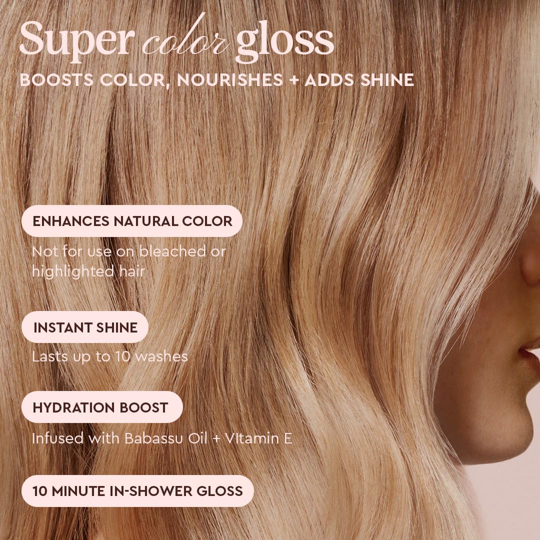 Glaze Supergloss Color Conditioning Gloss – Hydrating Semi-Permanent Colour Hair Gloss & Shine Boost – For Natural, Unbleached Dark Brown Hair – 190ml - Sleek Espresso