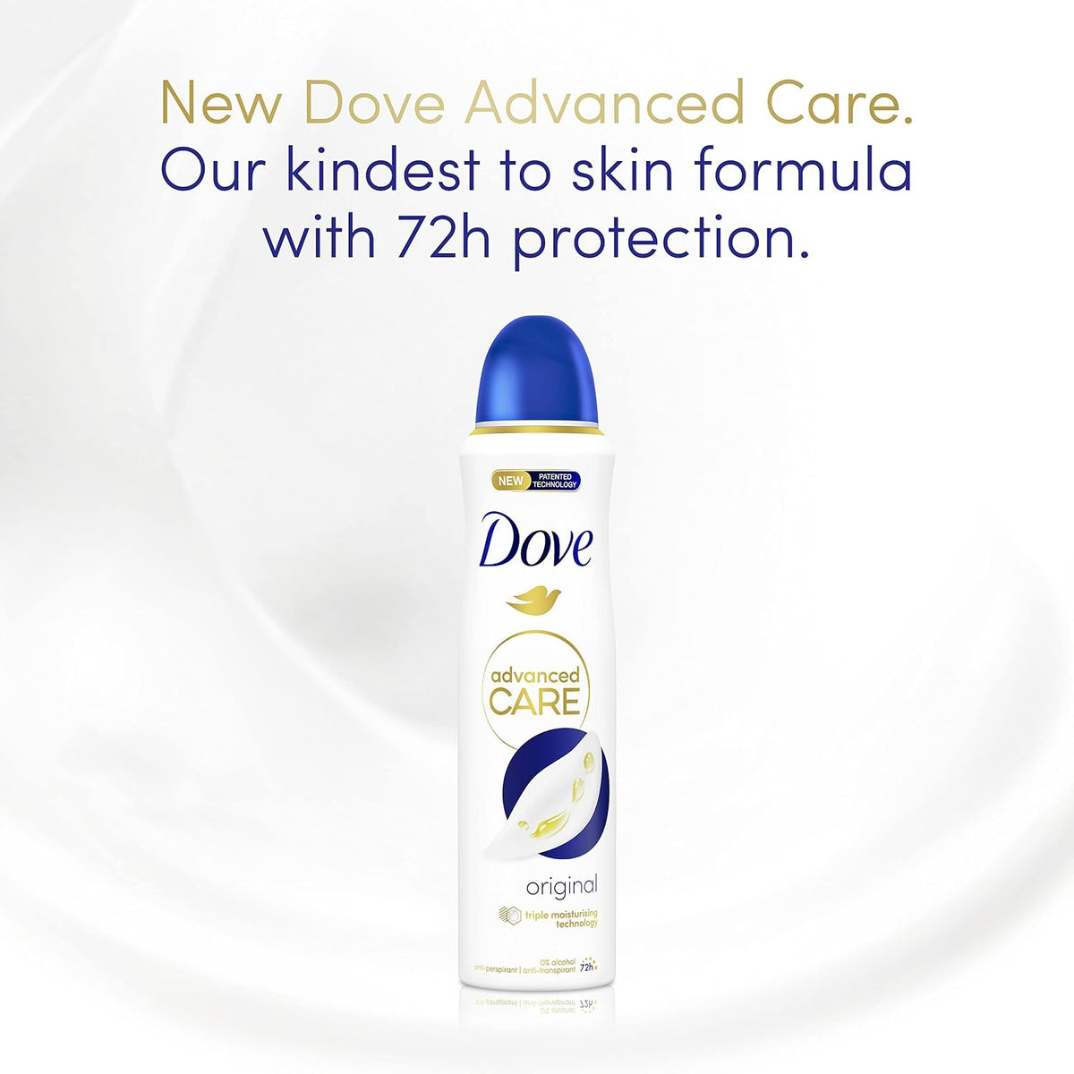 Dove Advanced Care Original Anti-perspirant Deodorant Spray with Triple Moisturising technology aerosol for 72 hours of protection 100 ml