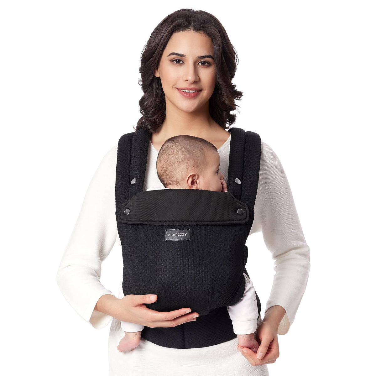 Momcozy Baby Carrier for 3-24M/3.2-20kg, Waist 64-127cm, Cotton Khaki