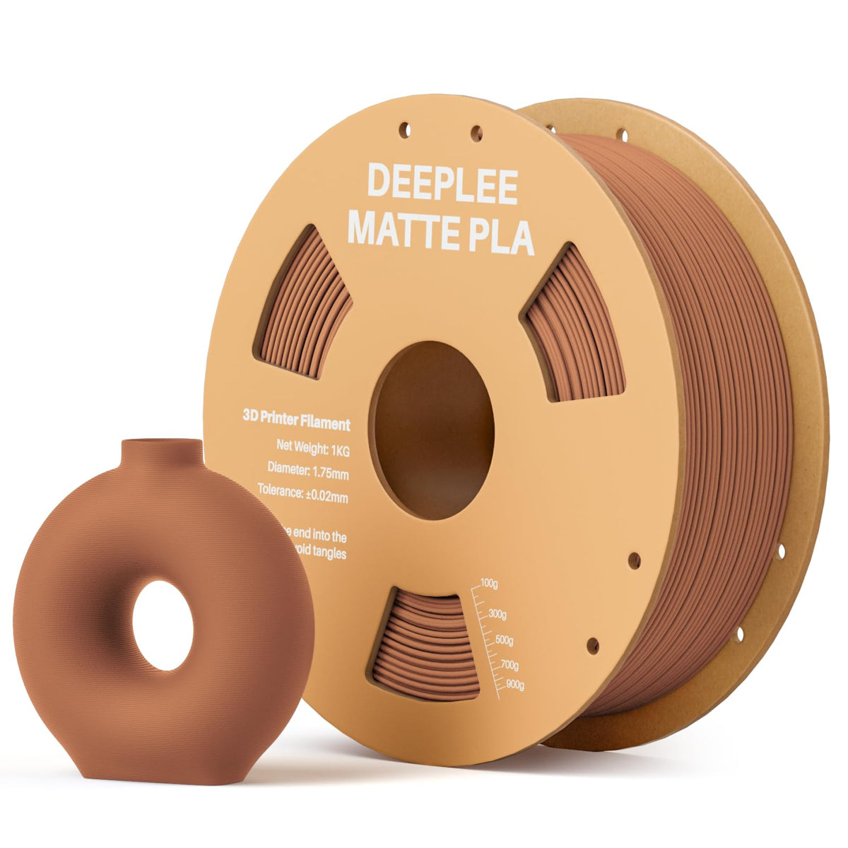 DEEPLEE Matte PLA Filament 1.75mm Matte White 1kg