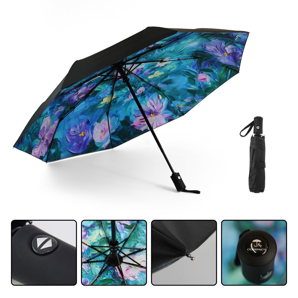 SY COMPACT Travel Umbrella Windproof Automatic Unbreakable UV Protection