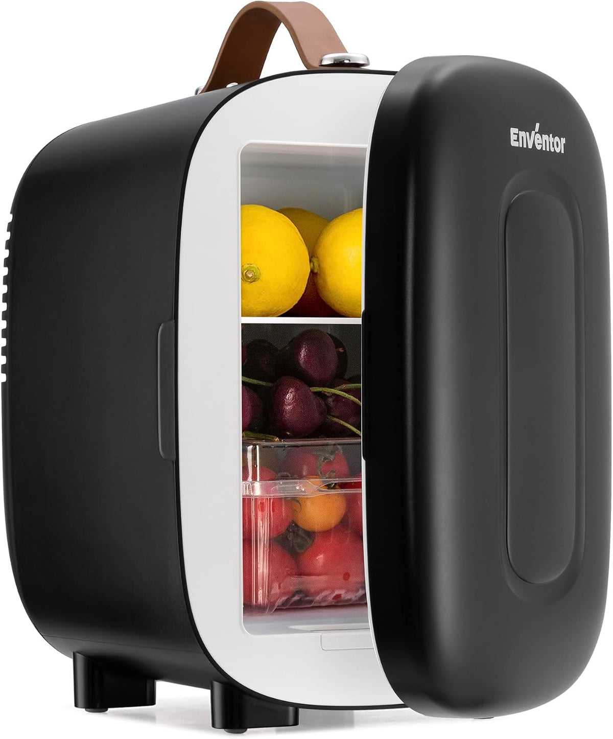 Enventor Mini Fridge 4 Litre/ 6 Can, Portable Cooler and Warmer, AC+12V DC