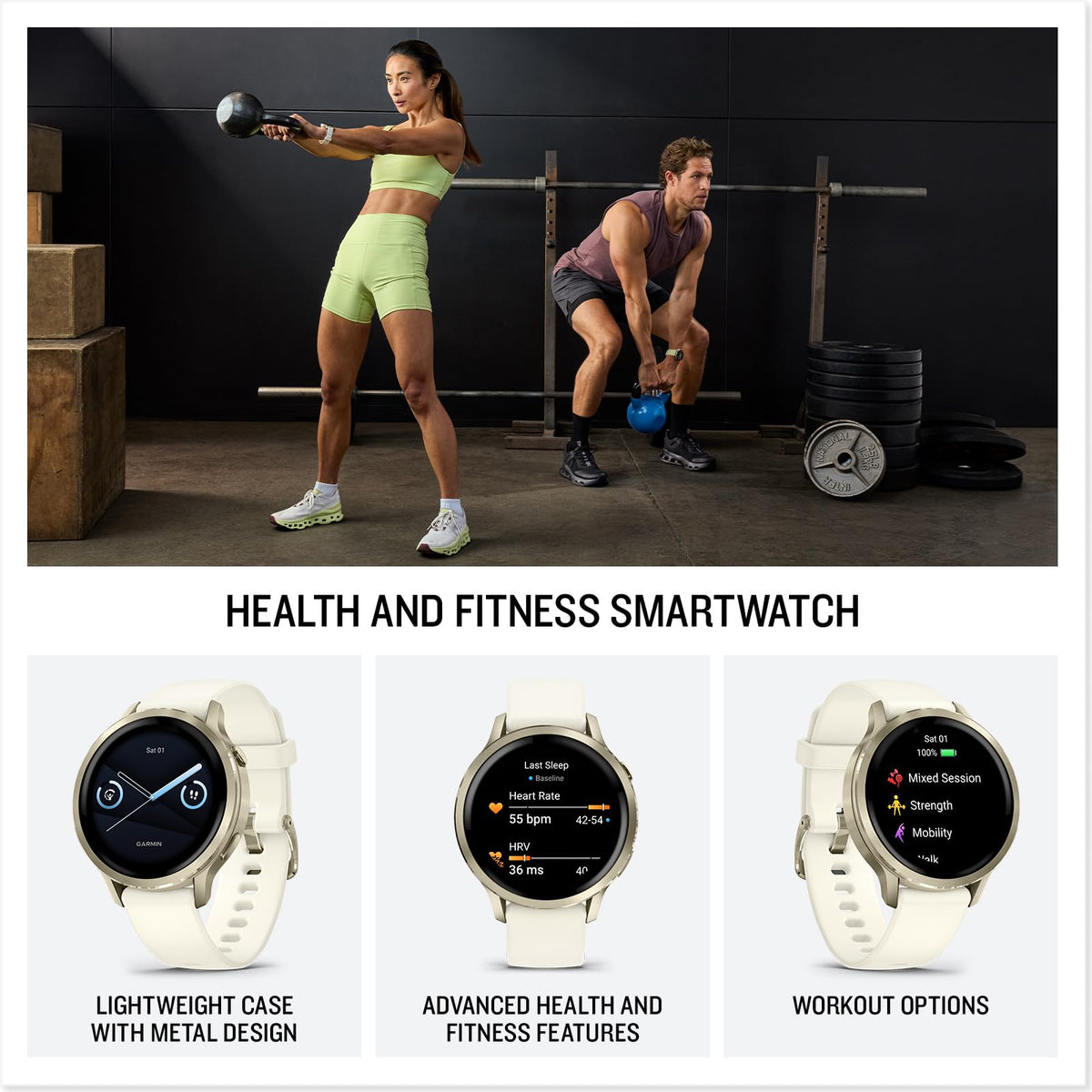 Garmin Venu 4, 45mm GPS smartwatch, Black
