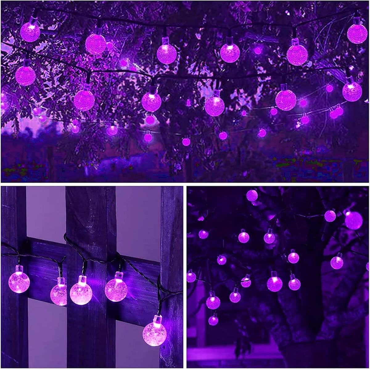 Lezonic Solar String Lights Outdoor, 50LED 7M/23Ft Solar Fairy Lights